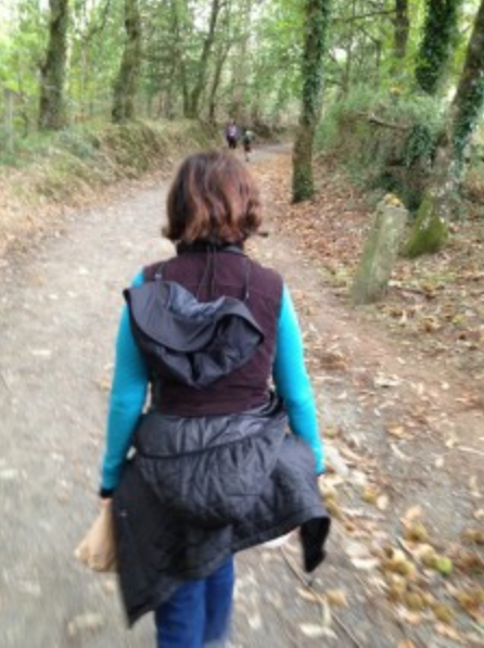 Barbara walking the El Camino